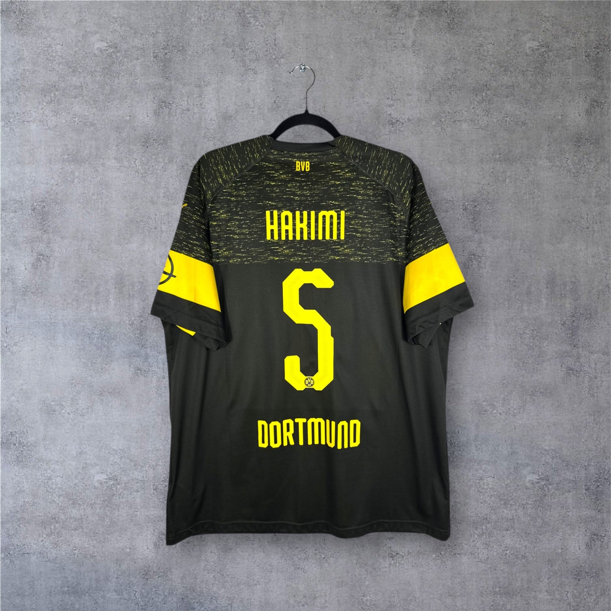 Flocage officiel Hakimi numéro 5 sur maillot Borussia Dortmund 2018-2019