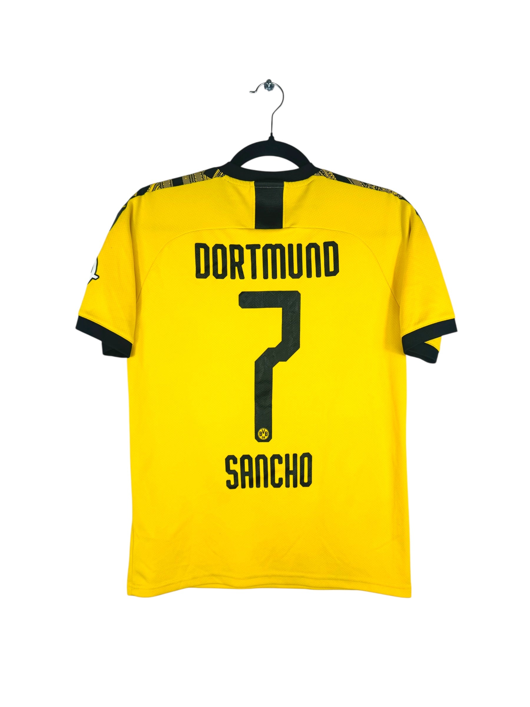 Maillot Borussia Dortmund 2019-2020 domicile Puma Sancho 7 jaune taille S vue arrière