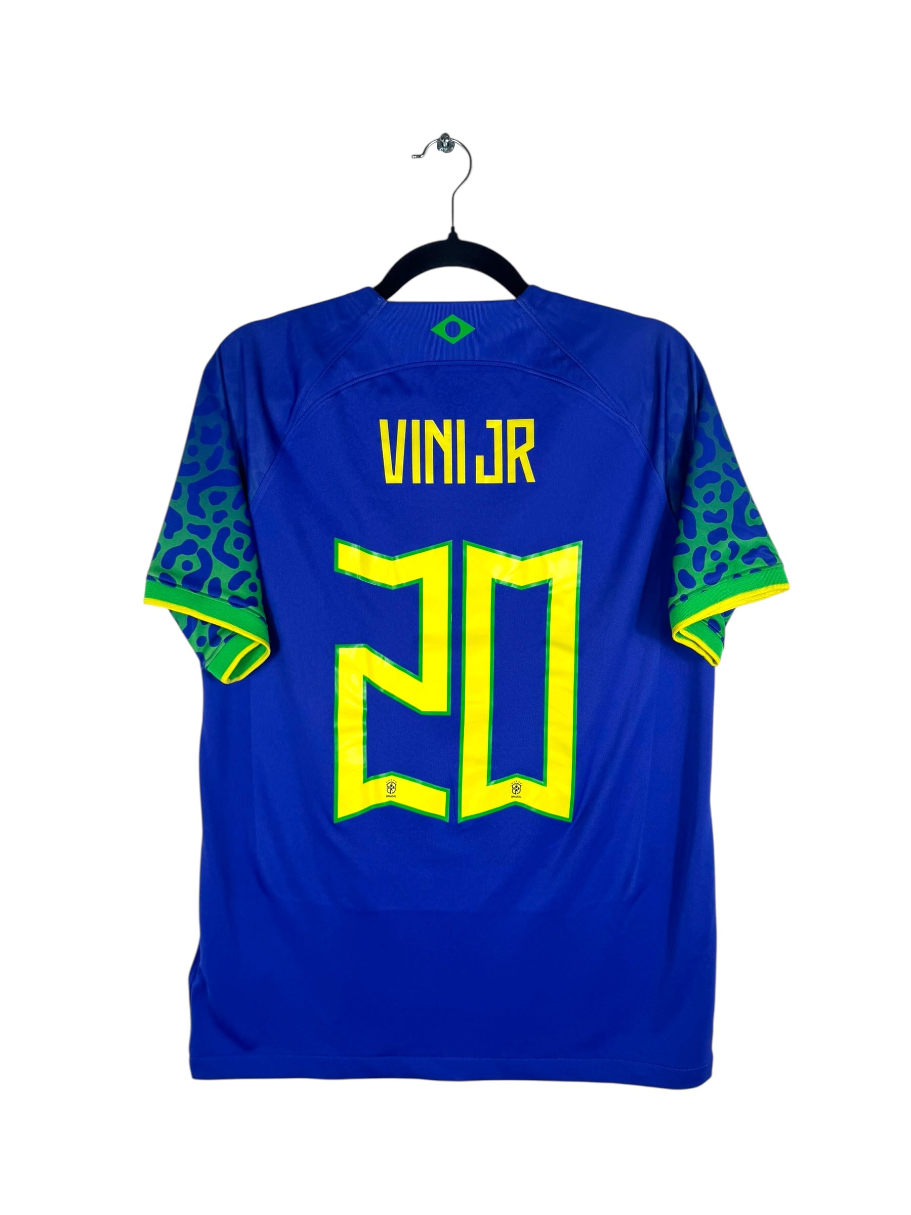Maillot Brésil 2022-2023 extérieur Nike Vinicius JR 20 bleu taille M vue arrière