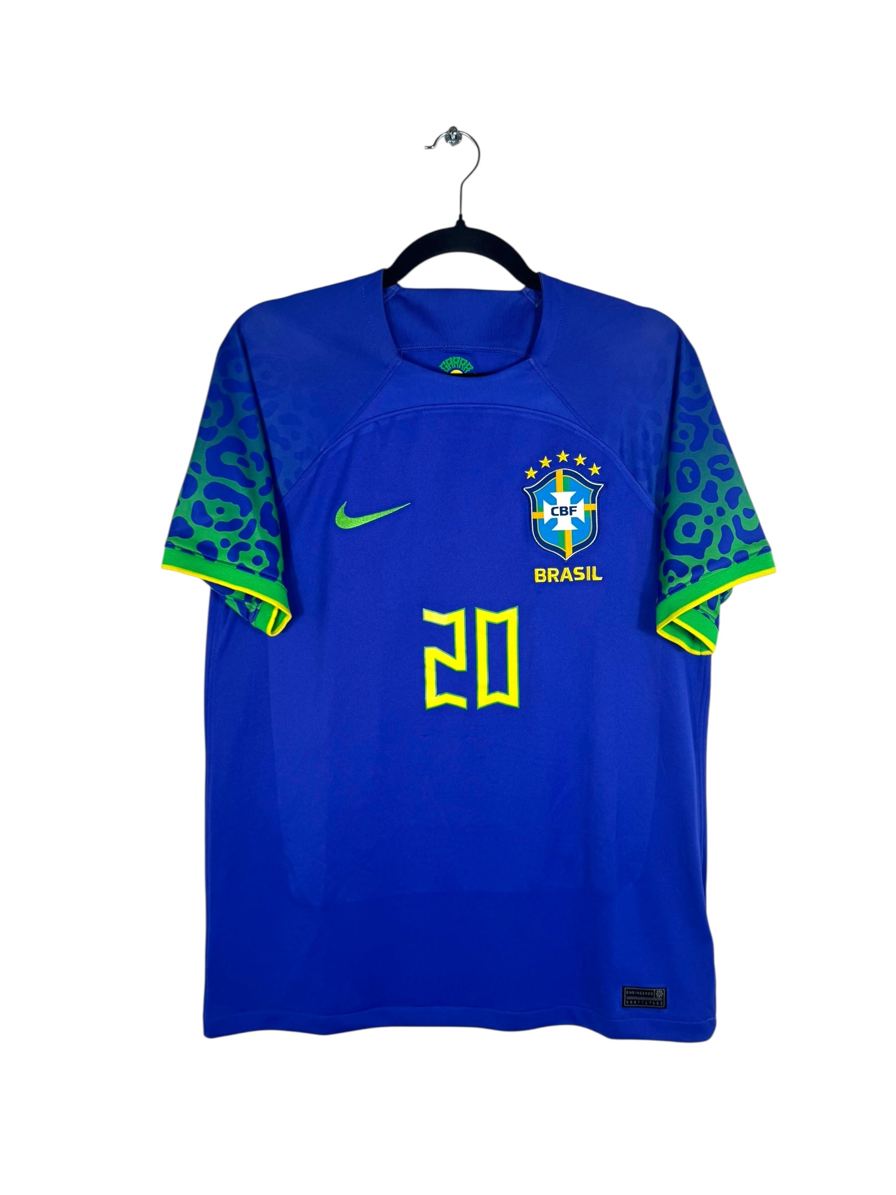 Maillot Brésil 2022-2023 extérieur Nike Vinicius JR 20 bleu taille M vue avant