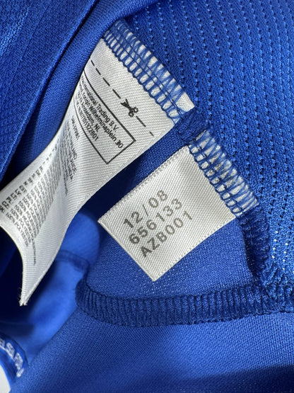 Étiquette intérieure adidas du maillot Chelsea 2008-2009 domicile, référence 656133 datée 12/08