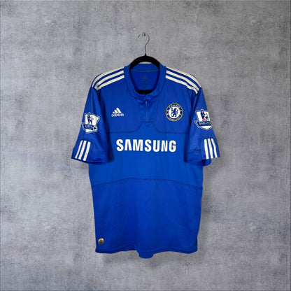 Face du maillot Chelsea 2009-2010 domicile adidas bleu avec sponsor Samsung et écusson du club