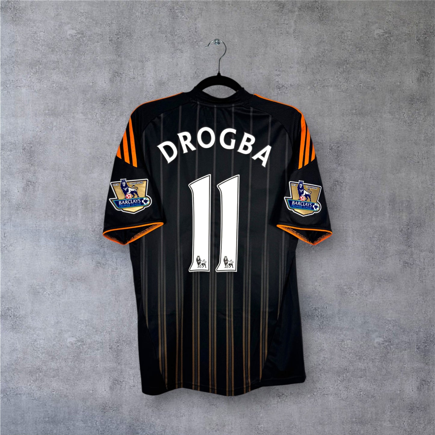 Flocage Drogba numéro 11 sur maillot Chelsea 2010-2011