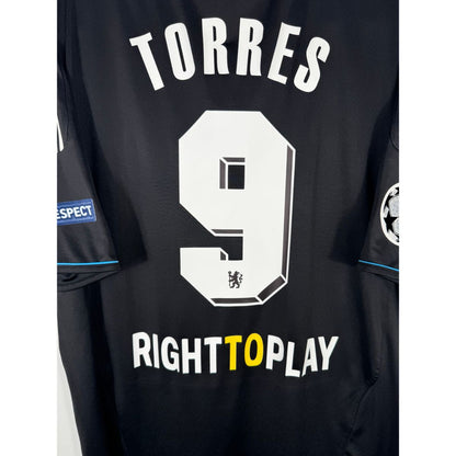Détail de la typographie du flocage sur le numéro 9 de Fernando Torres