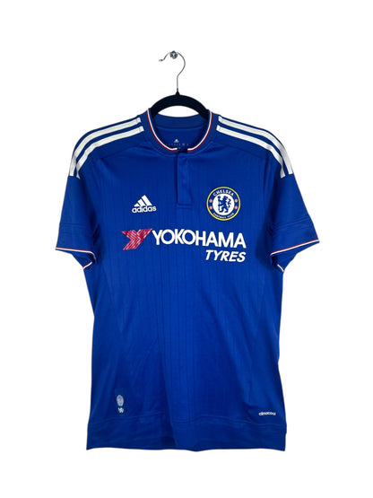 Maillot Chelsea FC 2015‑2016 domicile Adidas vue avant sponsor et logo club
