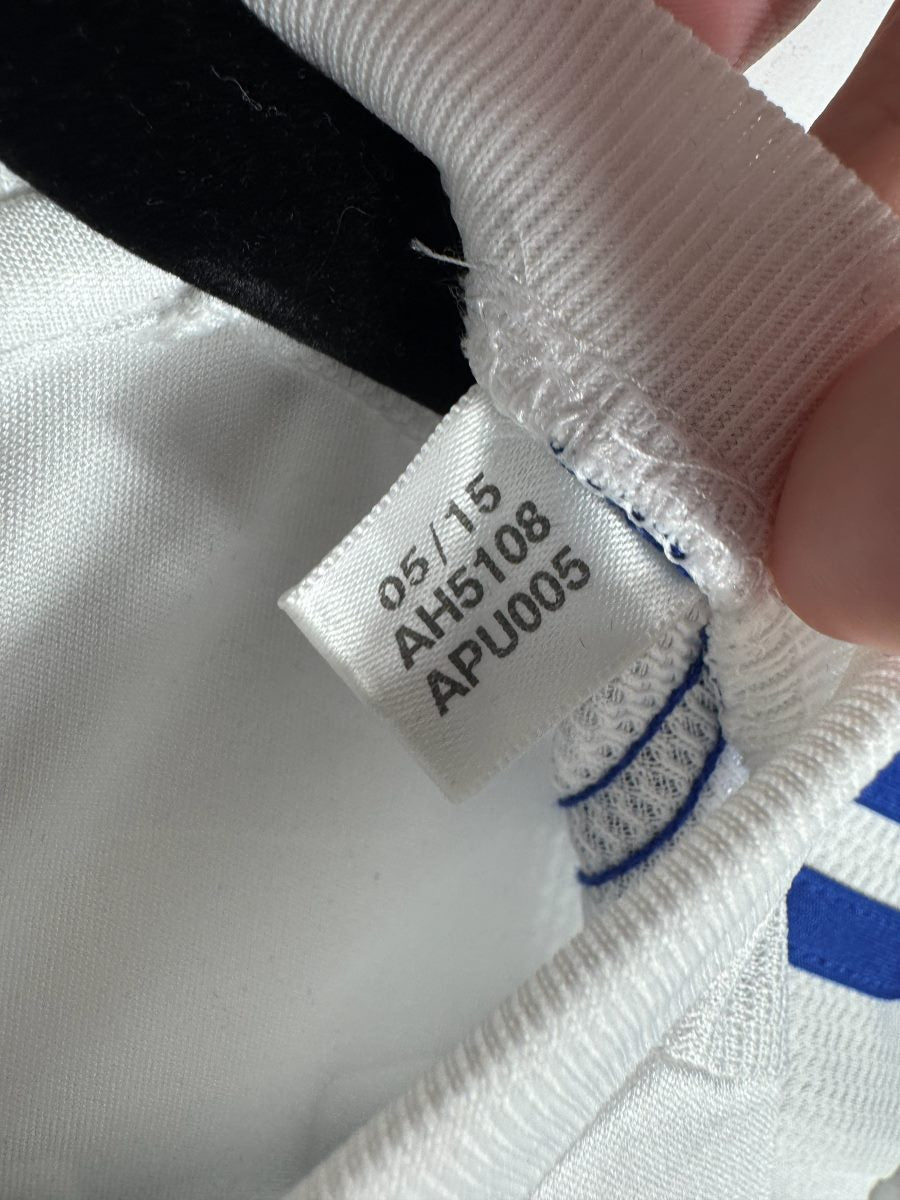 Étiquette adidas code AH5108 datée 05/15, maillot Chelsea extérieur 2015-2016