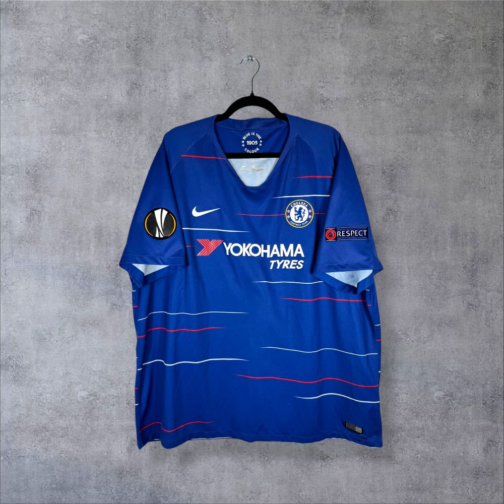 Maillot Chelsea 2018-2019 Domicile authentifié Nike bleu roi flocage N'Golo Kanté N°7 sponsor Yokohama Tyres ère Sarri 1ère saison Nike taille XXXL