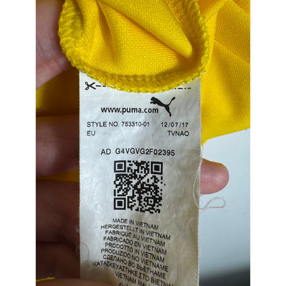 Étiquette d'authenticité avec code Puma 753310-01 prouvant l'originalité du maillot