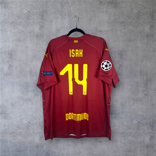 Flocage Isak numéro 14 sur maillot Borussia Dortmund 2018-2019 Third