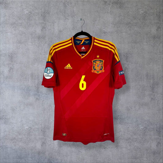 Maillot Espagne 2012 domicile vue face patch UEFA Euro 2008 Champions