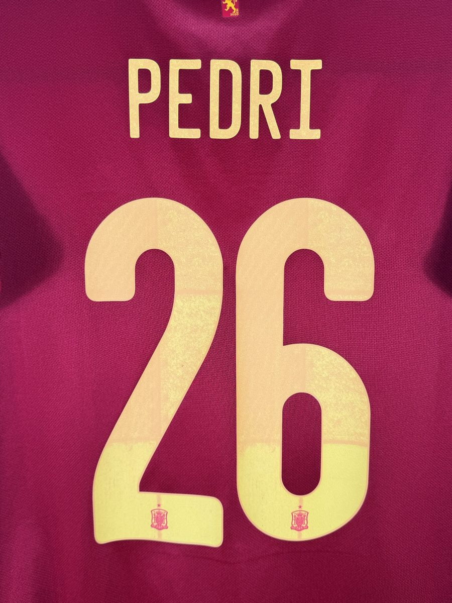 Flocage PEDRI N°26 dégradé avec écussons RFEF intégrés aux chiffres