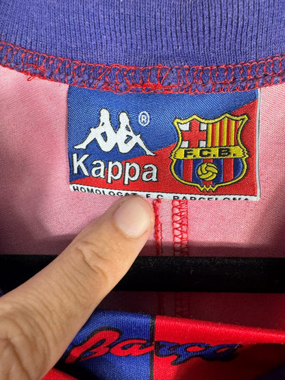 Étiquette Kappa Homologat F.C. Barcelona du maillot FC Barcelone 1992-1995 domicile