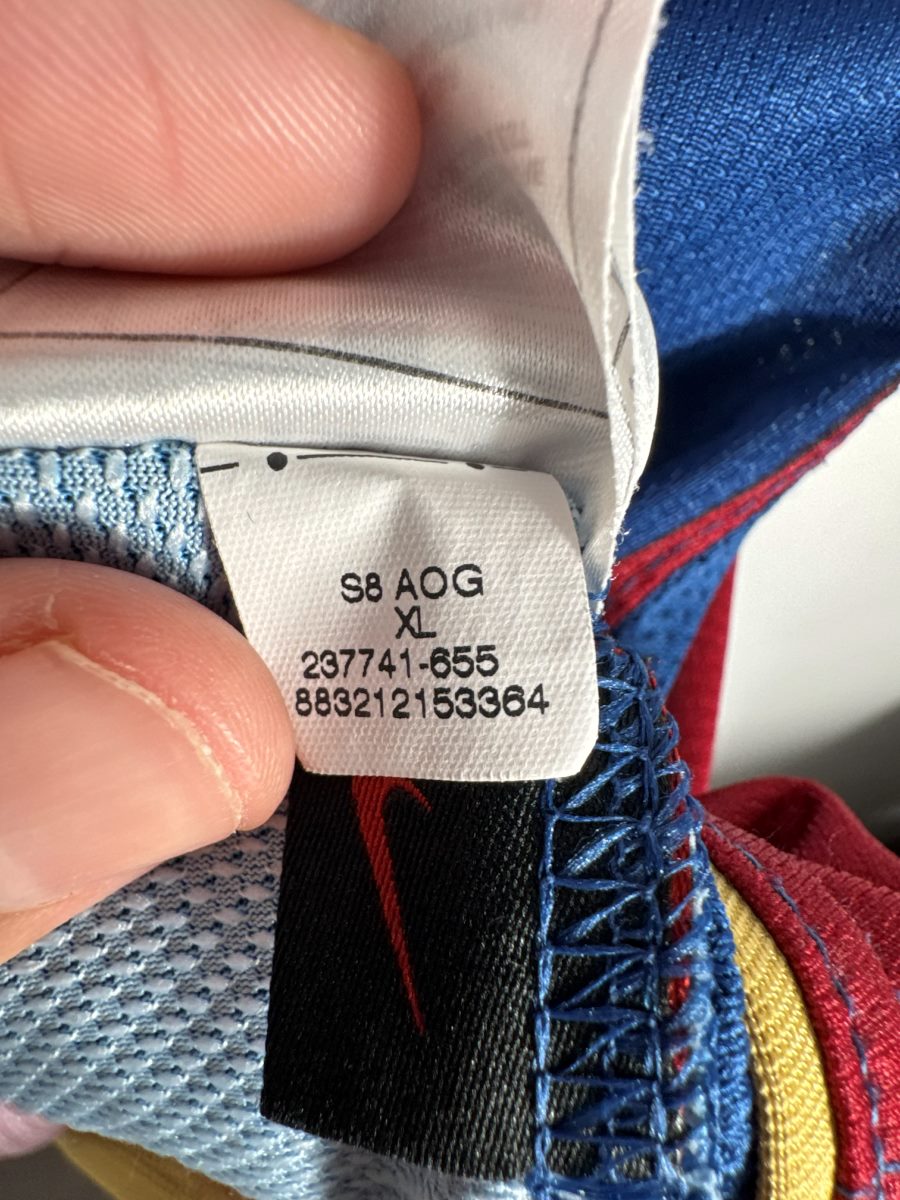 Étiquette Nike authentique maillot FC Barcelone 2007-2008 taille XL