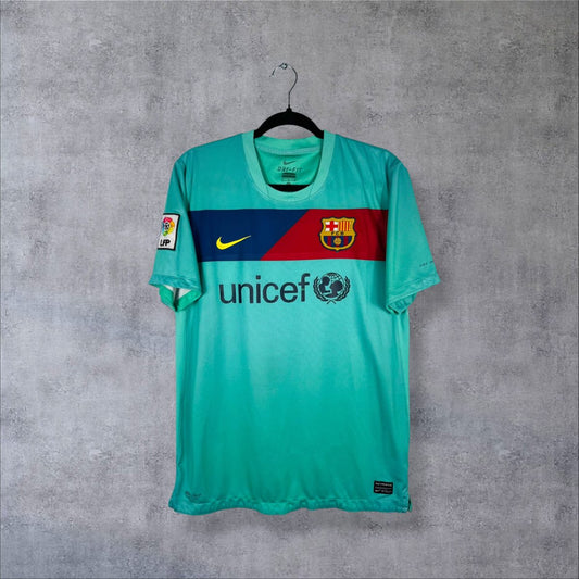 Maillot FC Barcelone extérieur 2010-2011 Nike de face, sponsor Unicef
