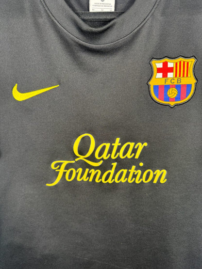 Écusson brodé du FC Barcelone et sponsor Qatar Foundation jaune, maillot extérieur 2011-2012