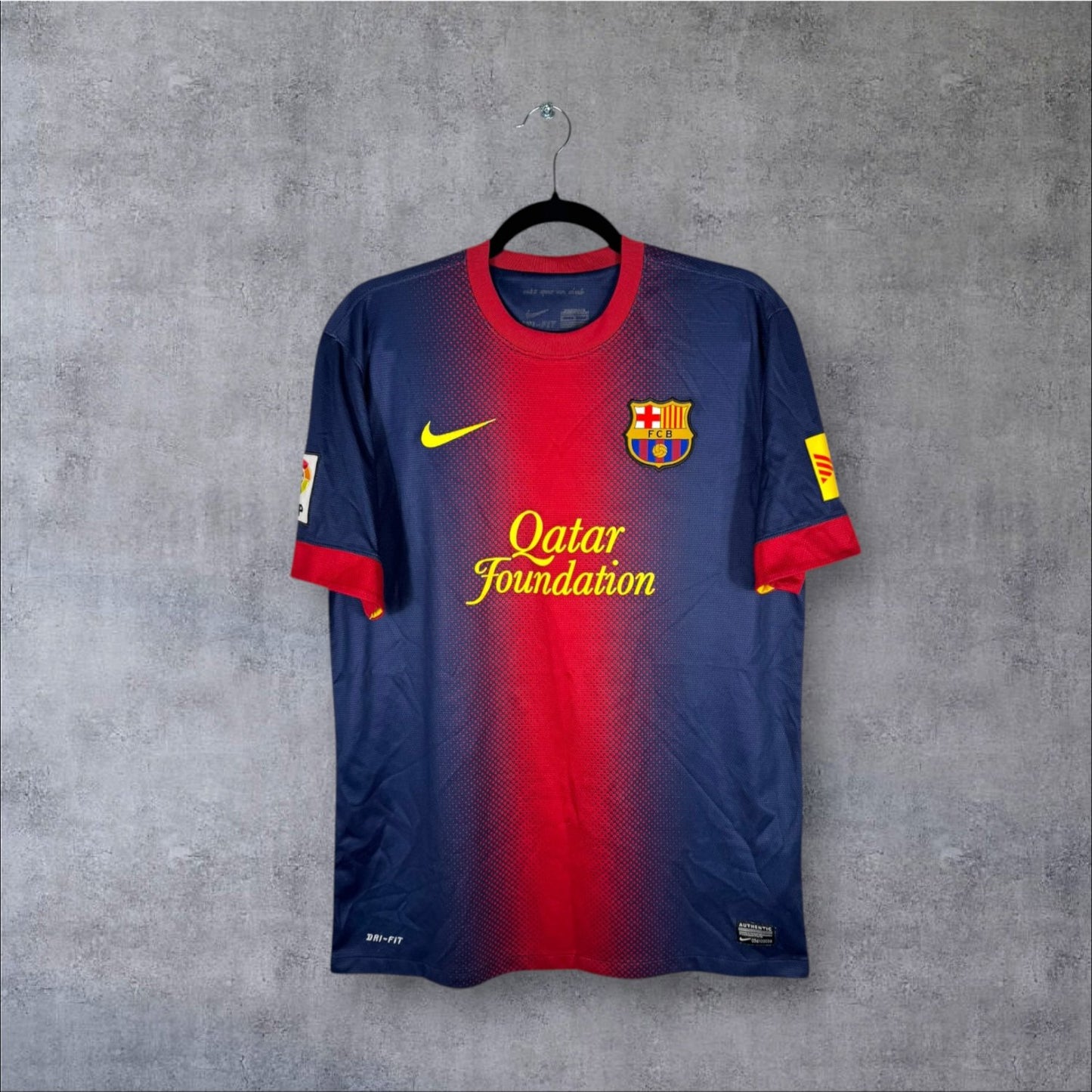 Maillot authentique FC Barcelone 2012-2013 Domicile Nike dégradé vue de face