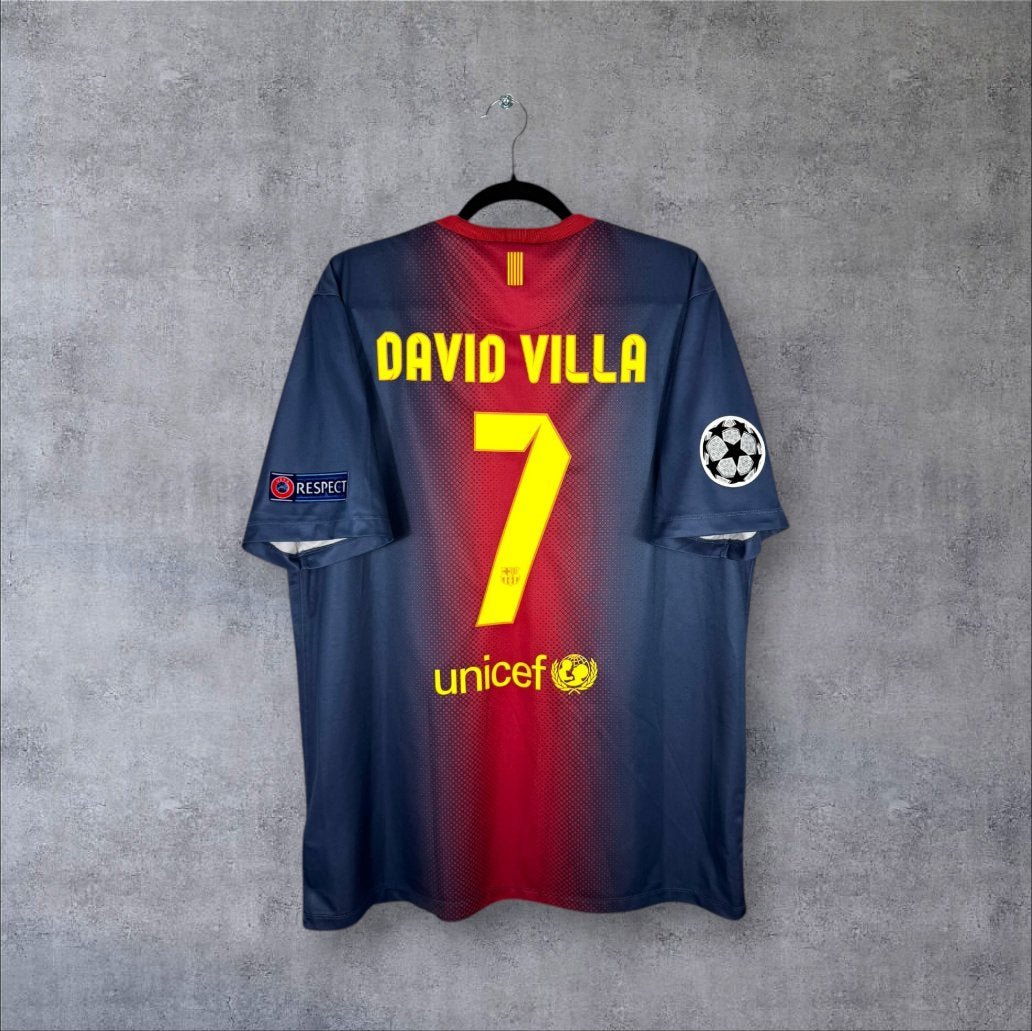 Flocage David Villa numéro 7 sur maillot FC Barcelone 2012-2013 Domicile