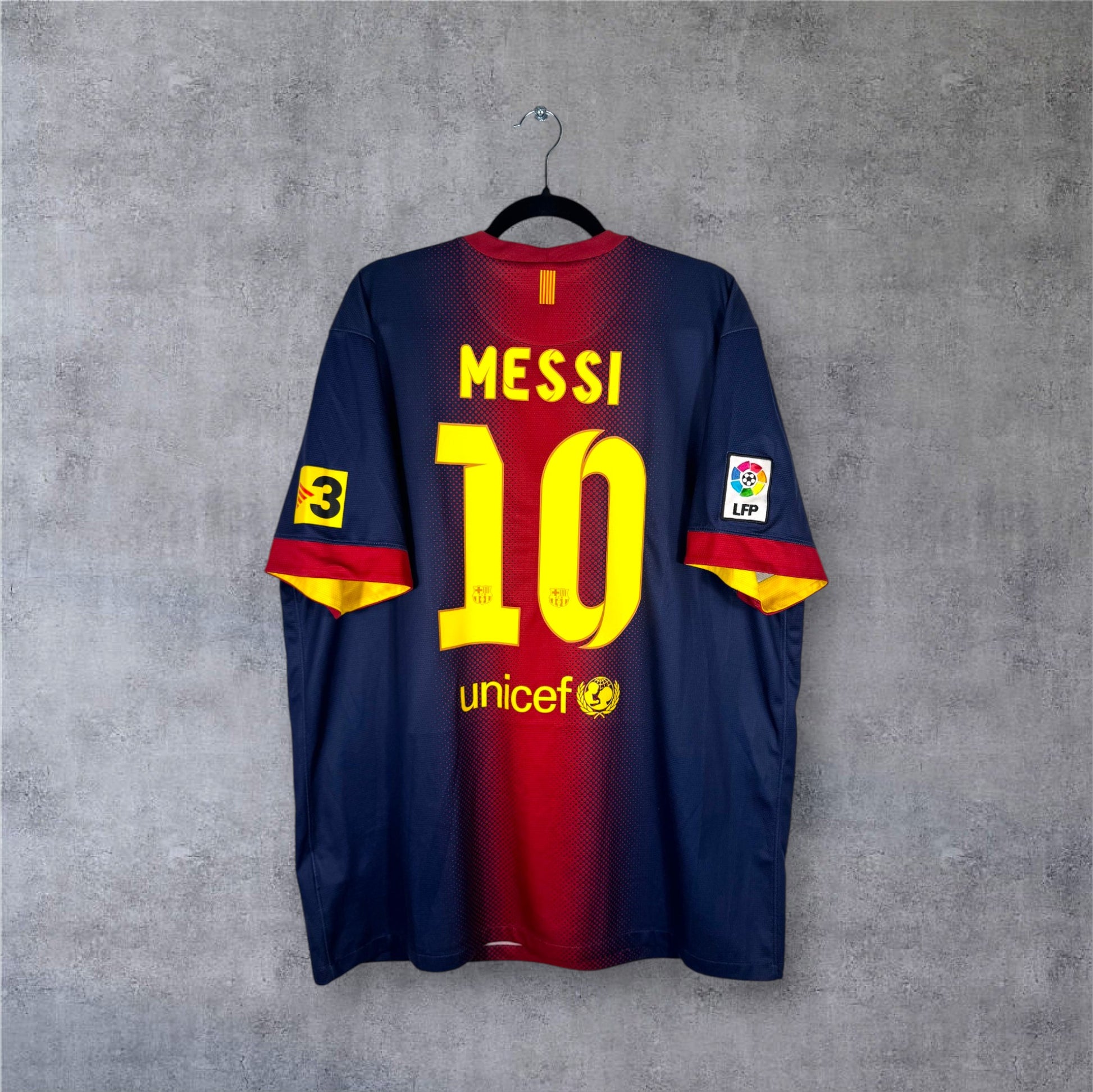 Flocage Messi numéro 10 sur maillot FC Barcelone 2012-2013 Domicile