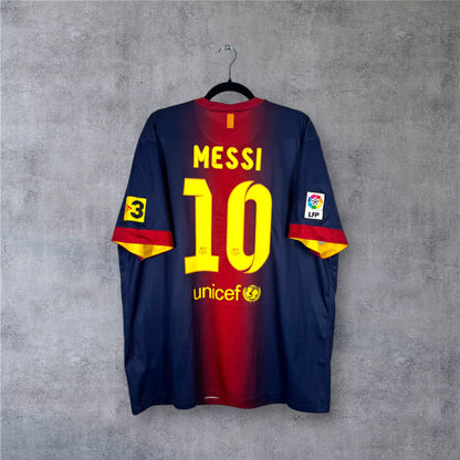 Flocage Messi numéro 10 sur maillot FC Barcelone 2012-2013 Domicile