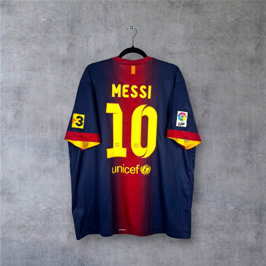 Flocage Messi numéro 10 sur maillot FC Barcelone 2012-2013 Domicile