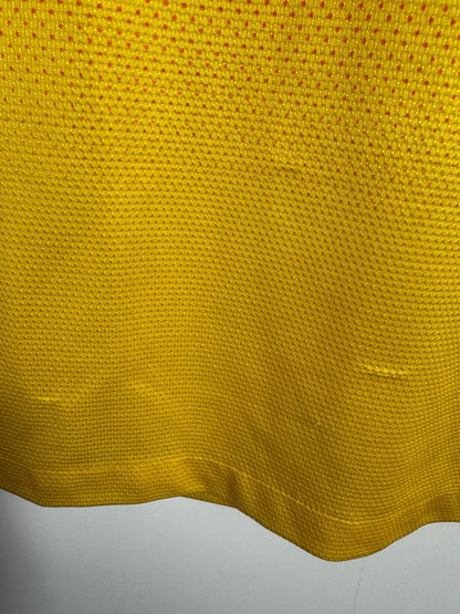 Petits fils tirés dans le bas jaune du maillot FC Barcelone extérieur 2012-2013