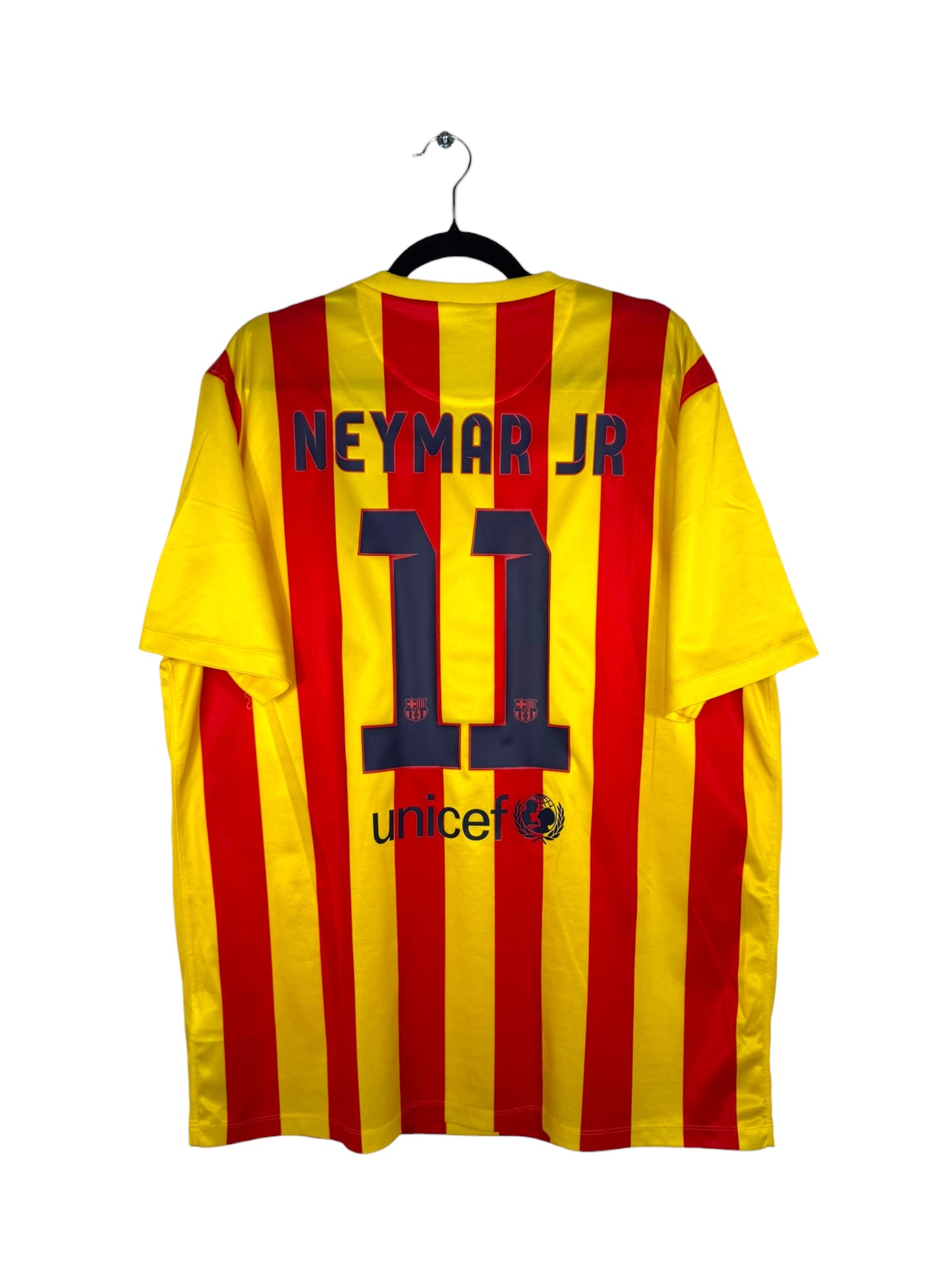 Maillot FC Barcelone 2013-2014 Extérieur Nike Neymar JR 11 taille XL