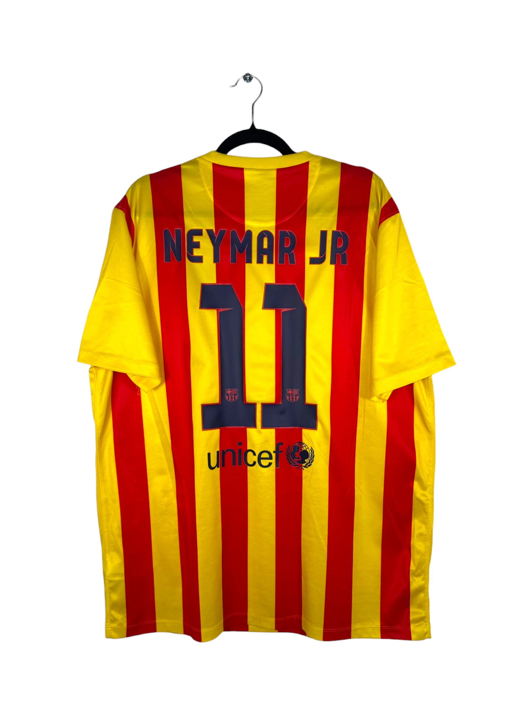 Maillot FC Barcelone 2013-2014 Extérieur Nike Neymar JR 11 taille XL