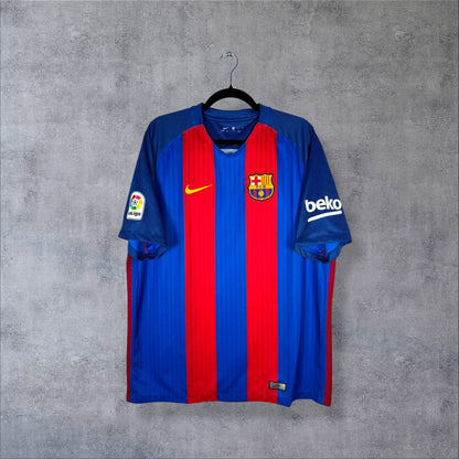 Maillot FC Barcelone 2016-2017 domicile Nike face rayures blaugrana Beko