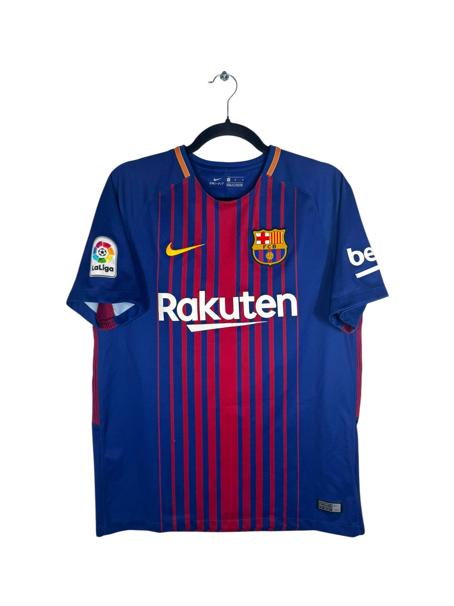 Maillot FC Barcelone 2017-2018 domicile Nike Umtiti 23 bleu rouge taille M vue avant