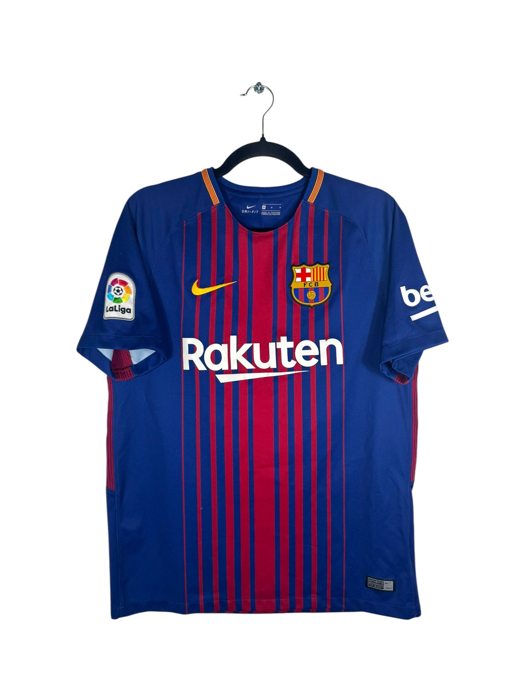 Maillot FC Barcelone 2017-2018 domicile Nike Umtiti 23 bleu rouge taille M vue avant
