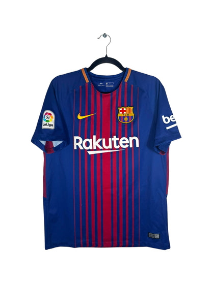 Maillot FC Barcelone 2017-2018 domicile Nike Umtiti 23 bleu rouge taille M vue avant
