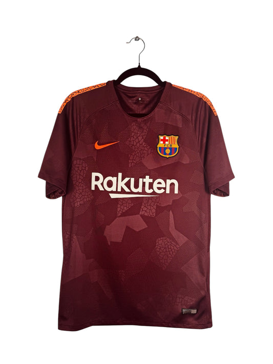 Maillot FC Barcelone 2017-2018 Third Nike - Vue avant, taille S, couleur bordeaux/marron.