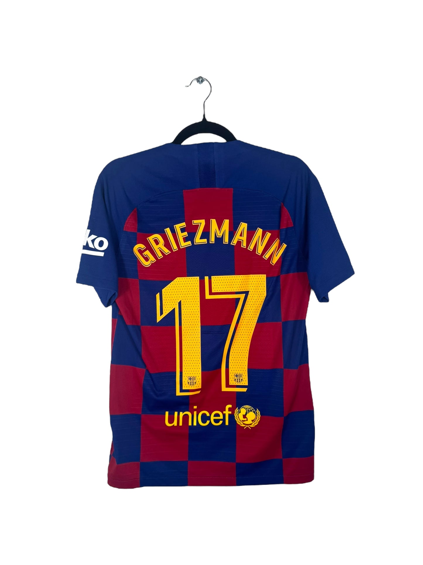 Maillot FC Barcelone 2019-2020 domicile Nike Vaporknit Griezmann 17 bleu rouge taille S vue arrière