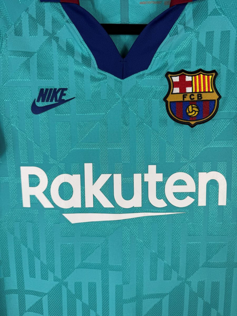 Écusson FC Barcelone brodé sur la maille jacquard du third 2019-2020 version joueur de Messi
