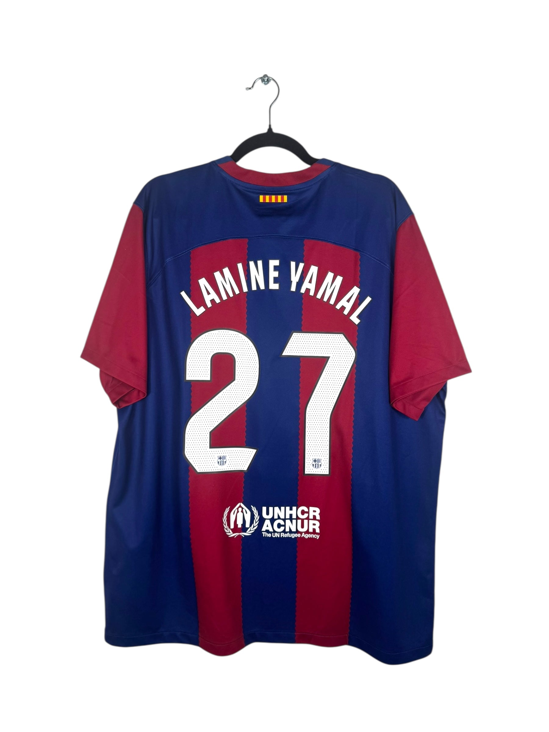 Maillot FC Barcelone 2023-2024 Domicile Nike Lamine Yamal 27 taille XXL