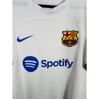 Détail de l'écusson vintage du Barça et du logo Nike