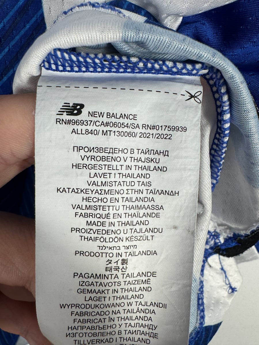 Étiquette New Balance MT130060 saison 2021/2022, maillot FC Porto domicile