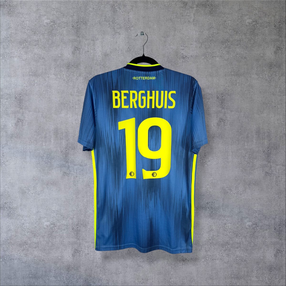 Dos du maillot Feyenoord 2019-2020 extérieur avec flocage BERGHUIS N°19