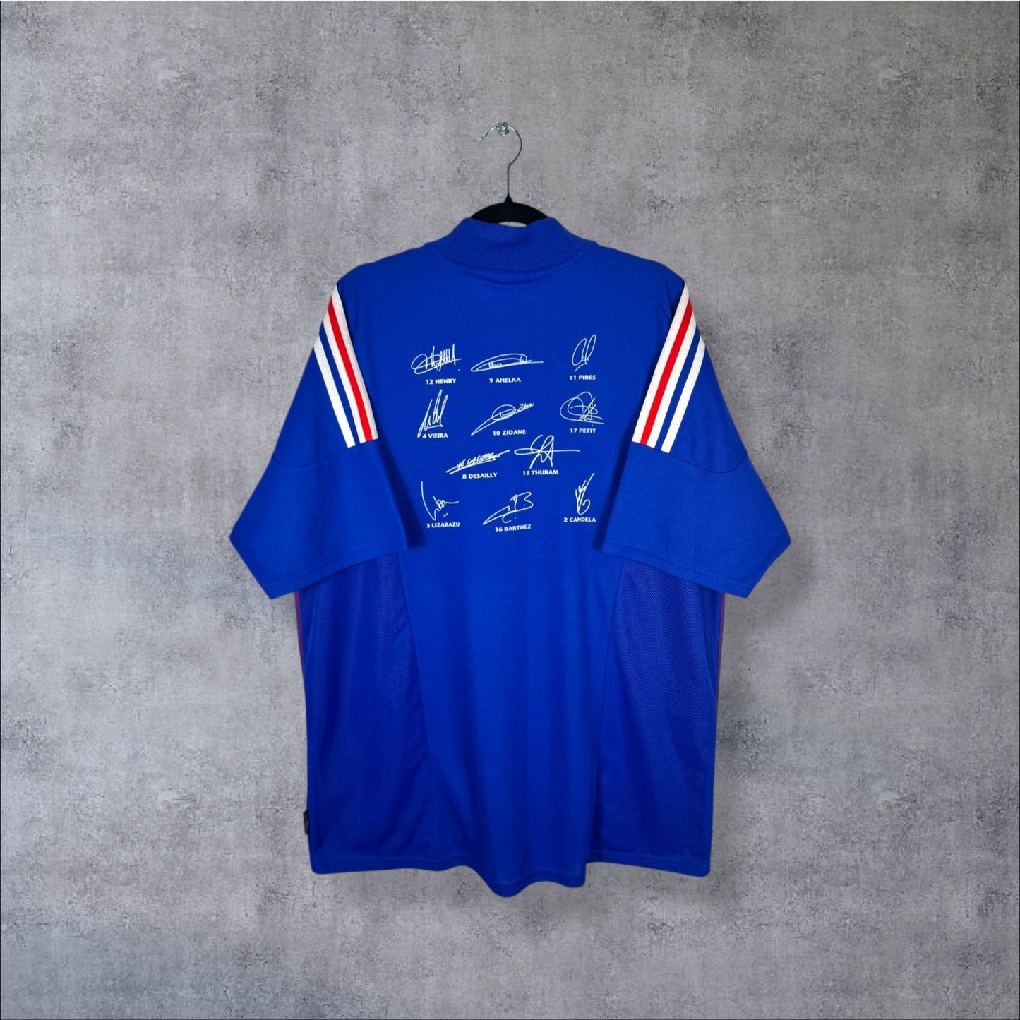 Maillot authentique Équipe de France 2002 Domicile vue de dos