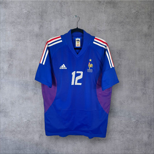 Maillot authentique Équipe de France 2002 Domicile Adidas vue de face