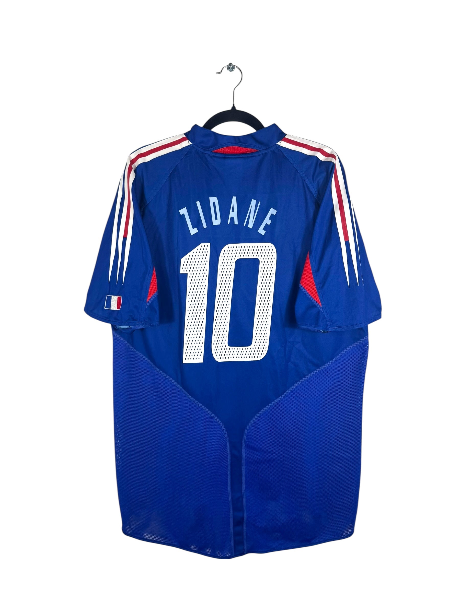 Maillot France 2004-2006 domicile Adidas Zidane 10 bleu XL vue arrière