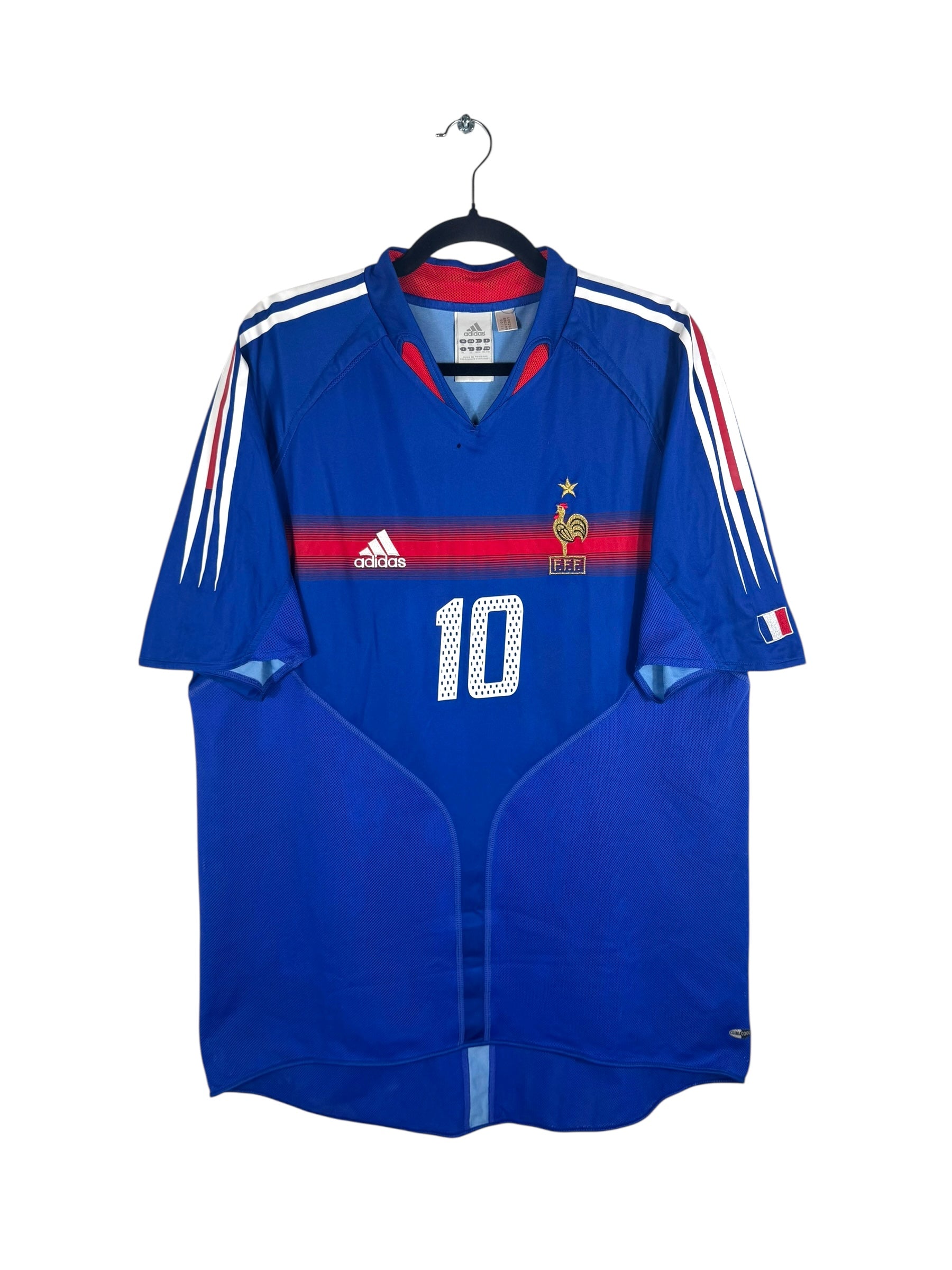 Maillot France 2004-2006 domicile Adidas Zidane 10 bleu XL vue avant
