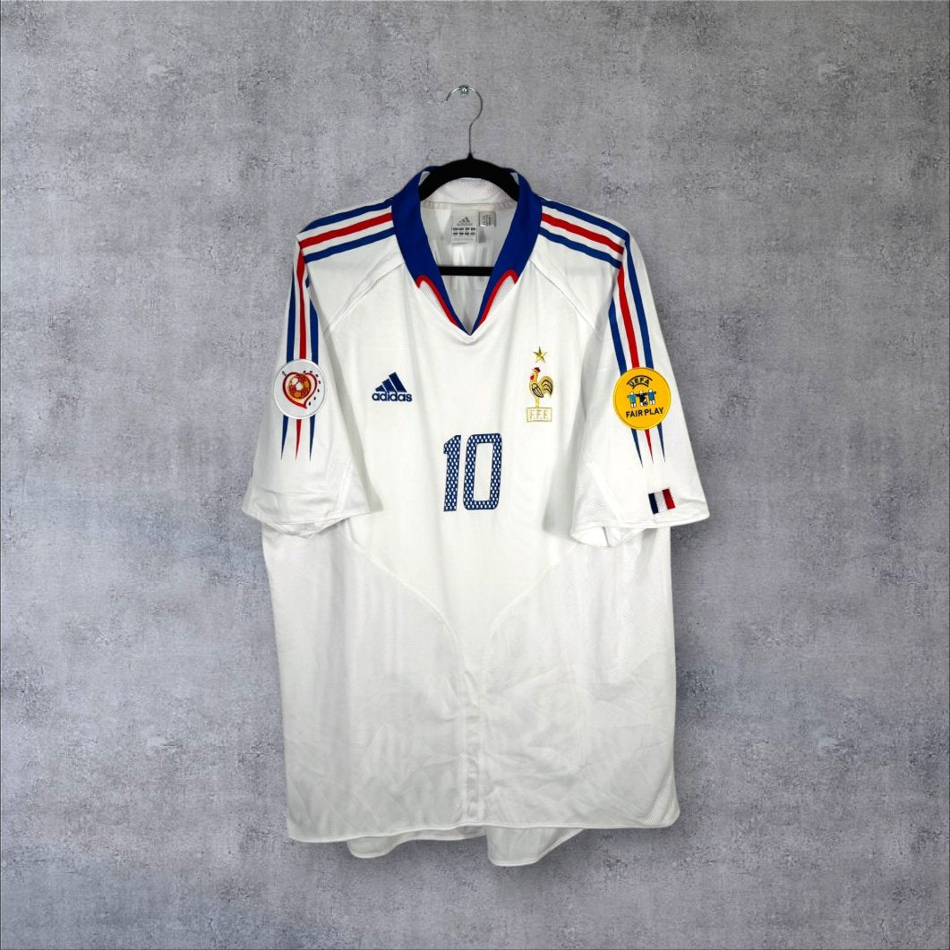 Maillot authentique Équipe de France 2004-2006 Extérieur Adidas vue de face