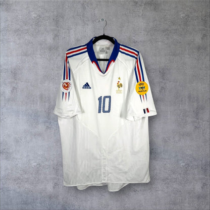 Maillot authentique Équipe de France 2004-2006 Extérieur Adidas vue de face