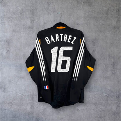 Flocage Barthez numéro 16 sur maillot France 2004 Gardien