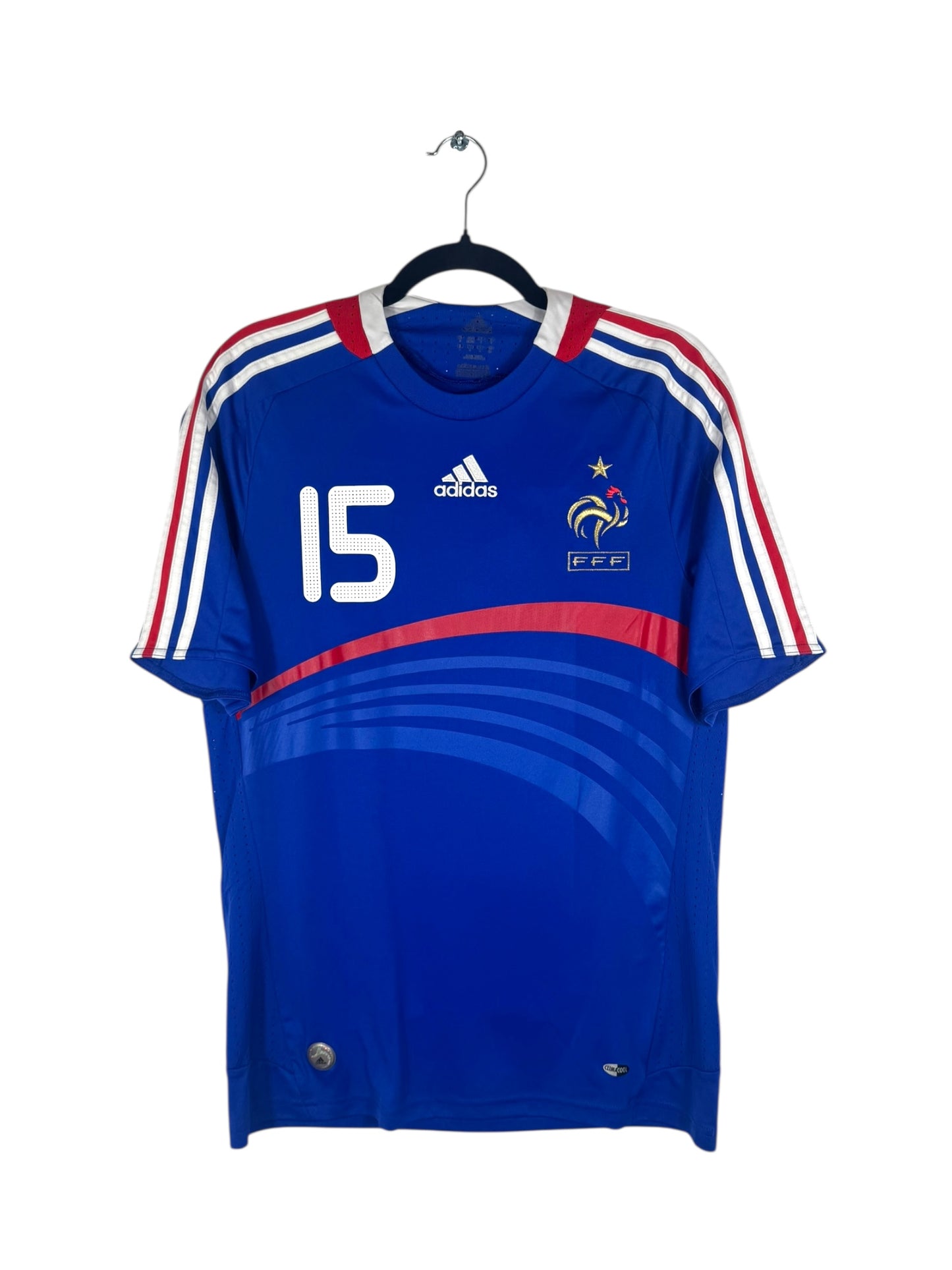 Maillot France 2007-2008 domicile Adidas Thuram 15 taille S vue avant