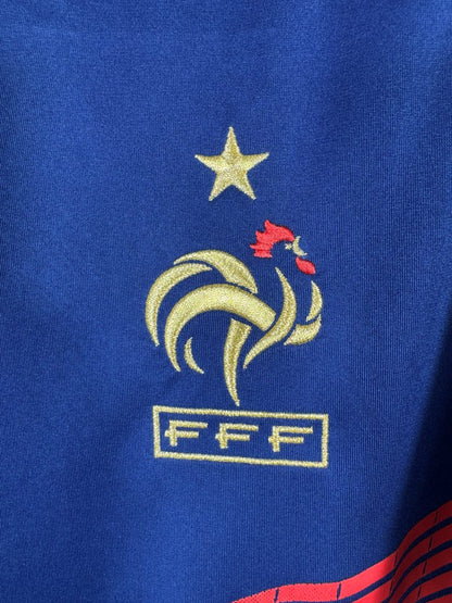Écusson FFF brodé coq doré et étoile, maillot France domicile 2010 Henry