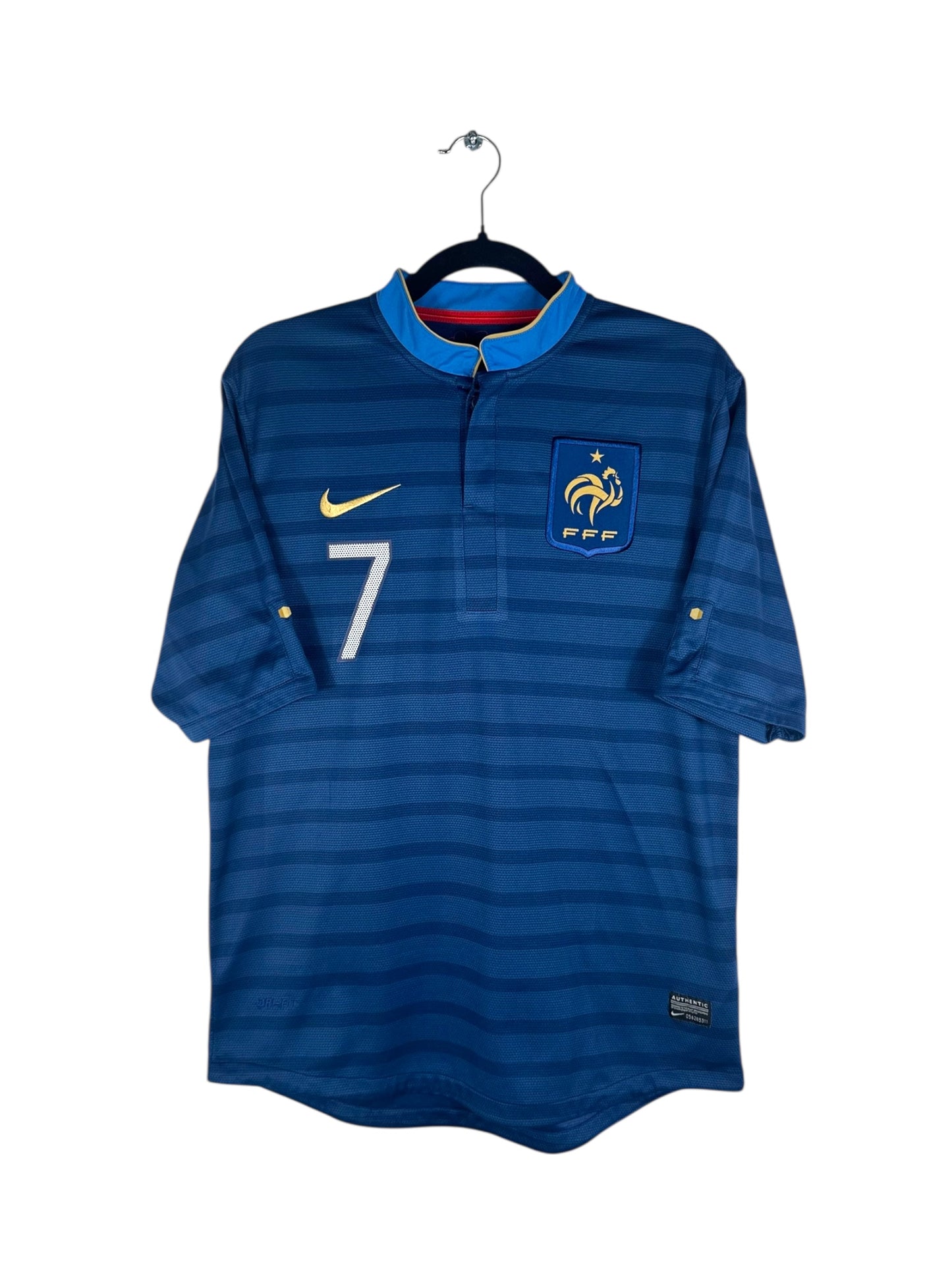 Maillot équipe de France 2012-2013 domicile Nike vue avant écusson FFF