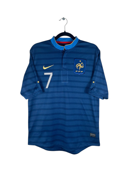 Maillot équipe de France 2012-2013 domicile Nike vue avant écusson FFF