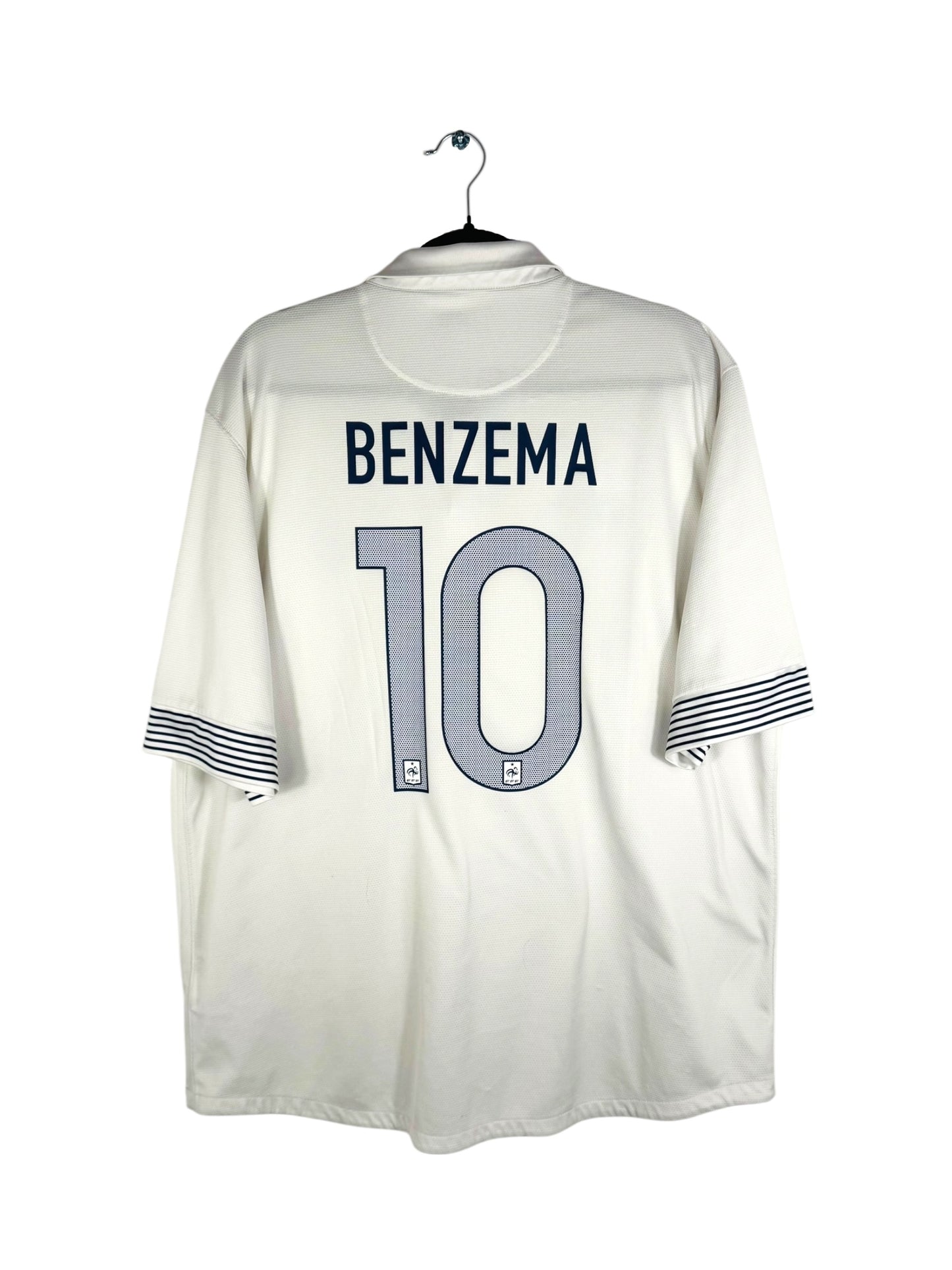 Maillot France 2012‑2013 extérieur Karim Benzema numéro 10 vue arrière flocage
